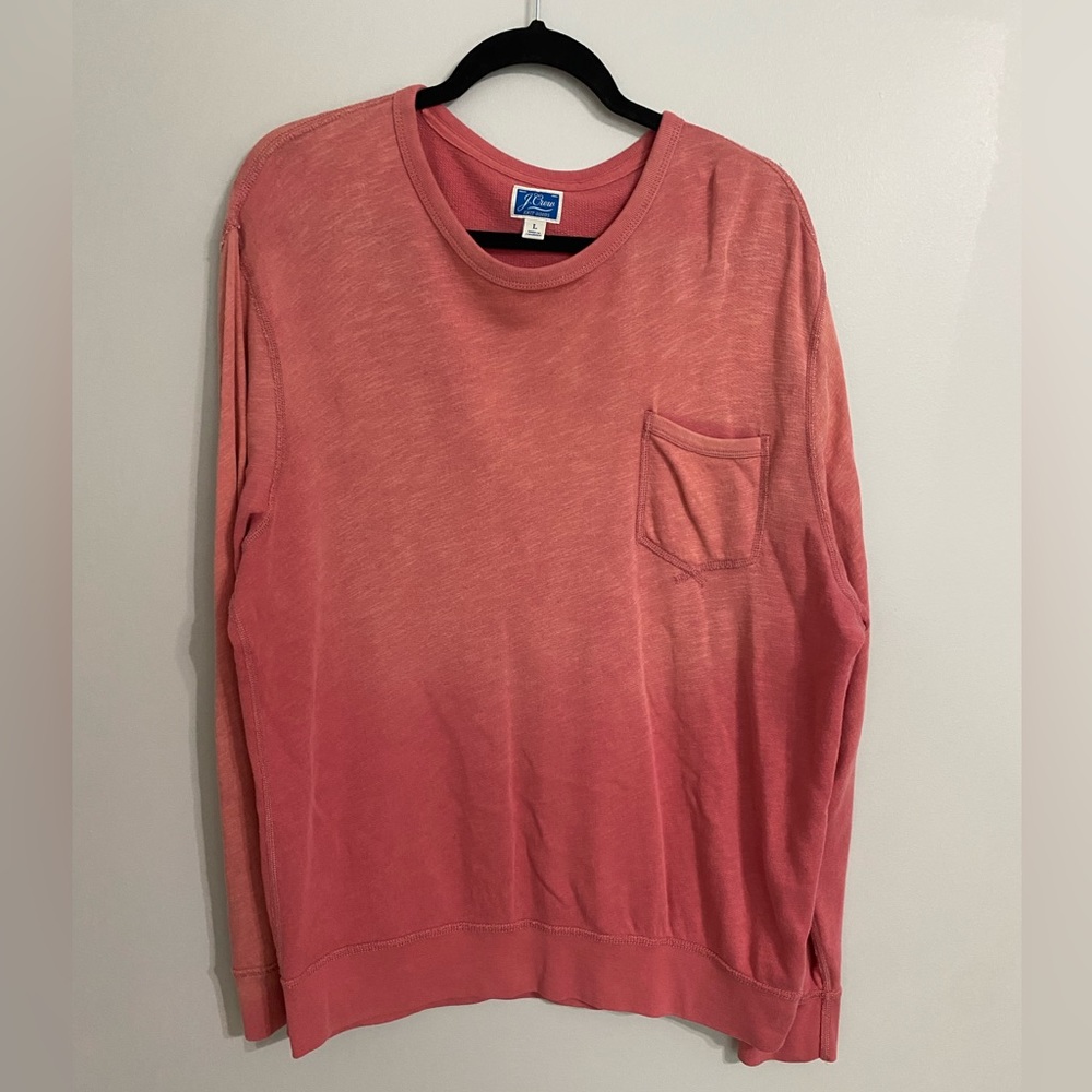 J Crew salmon knit crew neck sweatshirt - sz. L